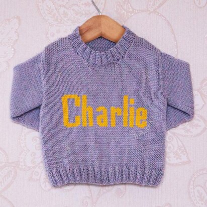 Intarsia - Charlie Moniker Chart - Childrens Sweater