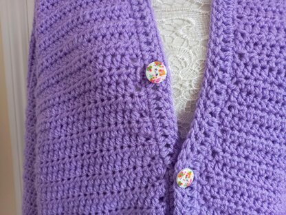 Crochet Sweet Lilac Cardigan Pattern