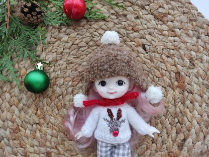 Tiny Christmas sweater for Obitsu11