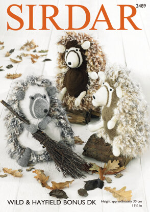 Hedgehog Soft Toy in Sirdar Wild & Hayfield Bonus DK - 2489 - Downloadable PDF