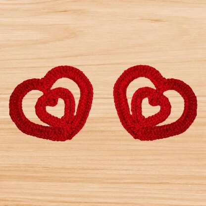 A crochet double heart pdf pattern