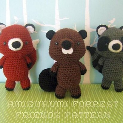 Forrest Friends Amigurumi Crochet Pattern Set