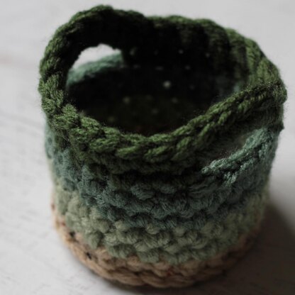 Ombre Mini Handled Basket and Cozy