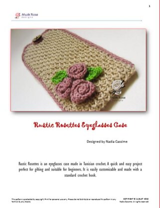 Rustic Rosettes Eyeglasses Case