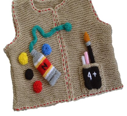 Baby Pinafore Vest "I want to Create"