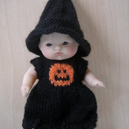 5" Berenguer Doll Halloween Witch Knitting Pattern