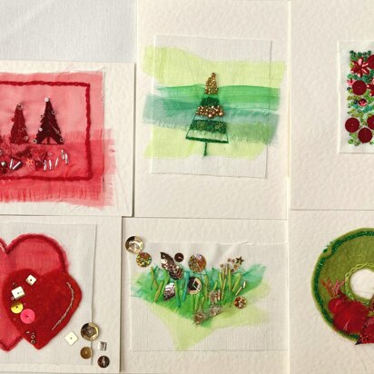 Rowandean Weihnachtskarten-Set (Rot und Grün) - 20cm x 25cm