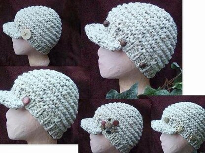 Knit Flat Adult Newsboy Hat | Knitting Pattern 82