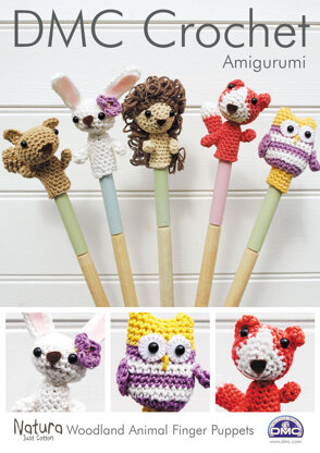 Woodland Animal Finger Puppets in DMC Natura Just Cotton - 15213L/2