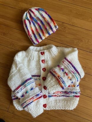 Baby Cardigan and Hat