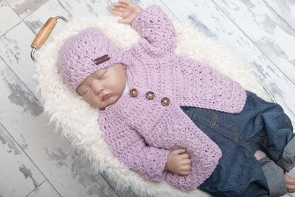 Round neck newborn cardigan 001