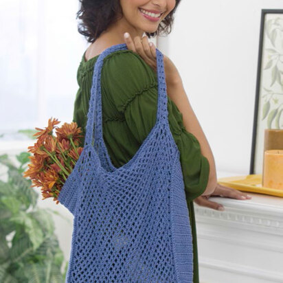 Mesh Market Bag in Red Heart Mariola - WR2030EN - Downloadable PDF