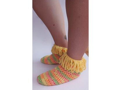 Cute Cuffs Crochet socks Fringe