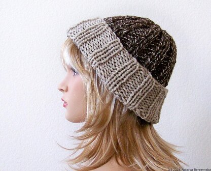 Slouchy Hat, Knit Beanie Hat