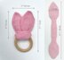 Bunny ears teething ring