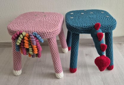 Unicorn and Dragon Crochet Chair Cover patterns amigurumi