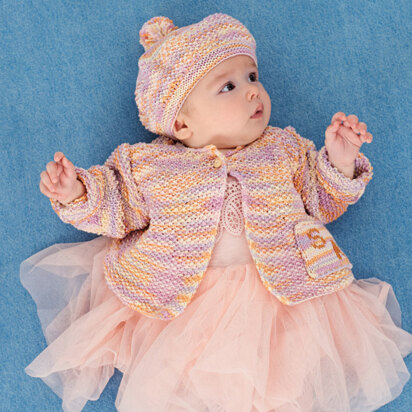 Jacket and Beret in Rico Baby Cotton Soft DK and Soft Print DK - 397 - Downloadable PDF