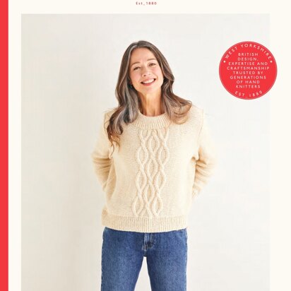 Cable detail Jumper in Sirdar Saltaire - 10174 - Downloadable PDF