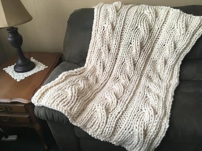 Chunky Cable Knit Blanket