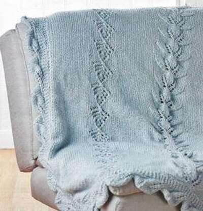 Chunky Leaf Lace Throw
