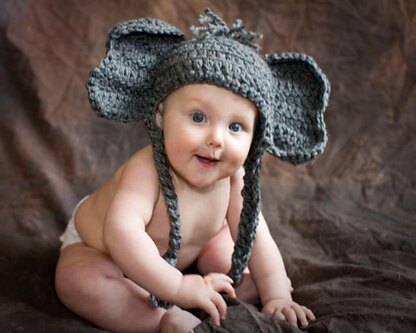 Elephant Baby Hat & Diaper Cover