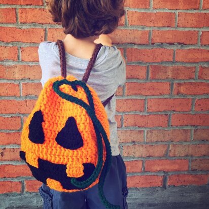 Pumpkin Drawstring Backpack