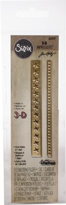 Sizzix 3D Impresslits Embossing Folder By Tim Holtz - Star Trim