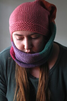 Knitted Beanie Scarf