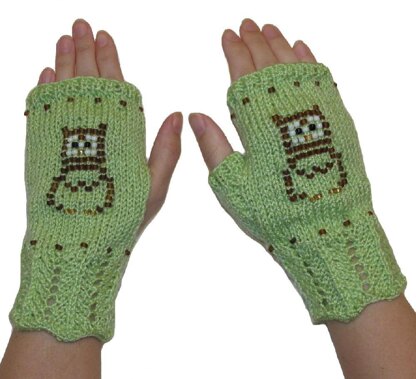 Beaded Texting Mitts