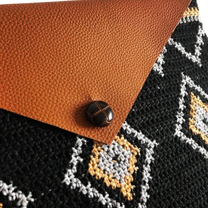 Tribal Leather Clutch