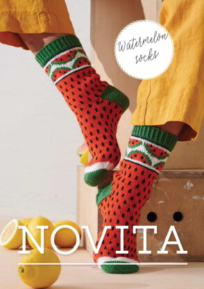 Watermelon Socks in Novita Muumitalo - Moominhouse - Downloadable PDF