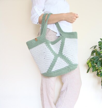 Geometric Basket Bag