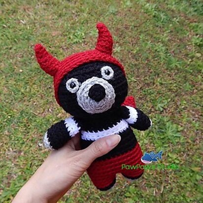 Amigurumi Tasmanian Devil in Costume Pattern No.58