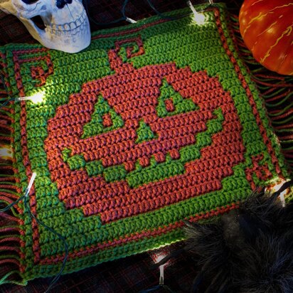 Halloween Mosaic Square - Jacko McPumpkin