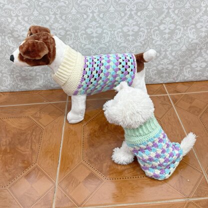 Granny stitch dog jumper crochet pattern -467