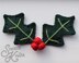 Free Holly Leaves Christmas Ornament Knitting Pattern Snoo's Knits