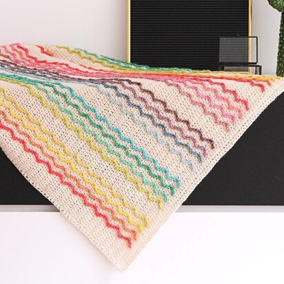 Rainbow wave blanket