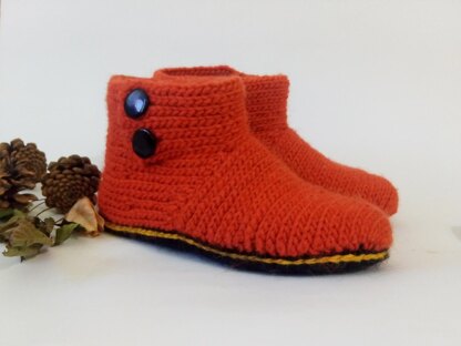 Slippers Boots. Crochet pattern