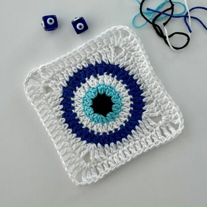 Evil Eye Granny Square