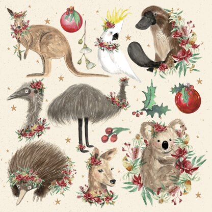 Kaisercraft Under The Gum Leaves Double-Sided Cardstock 12"X12" 10/Pkg - Fauna