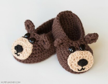 Teddy Bear Baby Booties