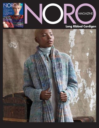 Long Ribbed Cardigan in Noro Kiso - 14395 - Downloadable PDF