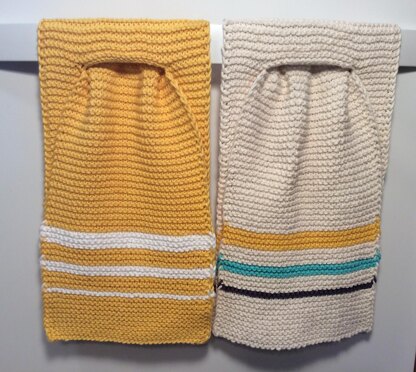 Simple hanging kitchen towel, a knitting pattern