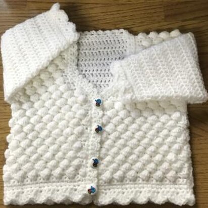 Honeycomb Crochet Cardigan Pattern for Baby or Child