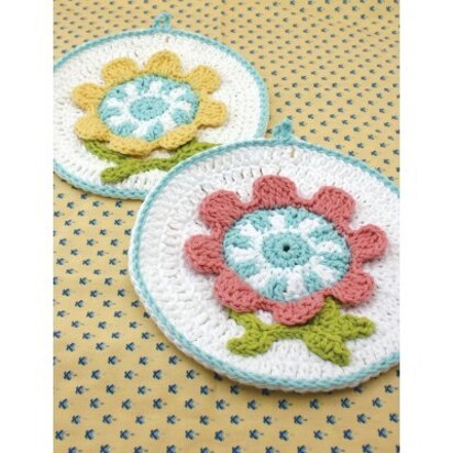 Spring Flower Dishcloth in Lily Sugar 'n Cream Solids