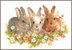 Vervaco Counted Cross Stitch Kit Rabbits In A Field Cross Stitch Kit
