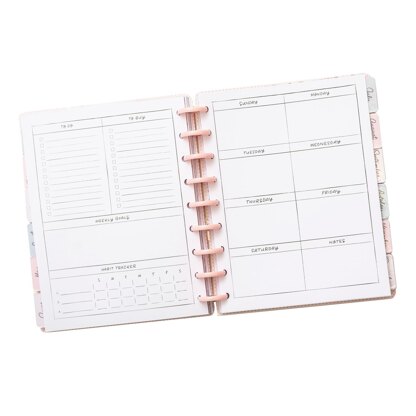 American Crafts Maggie Holmes - Day to Day Dashboard Blue Pink Rose