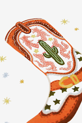 DMC Cowboy Boot Embroidery Pattern - PAT1905 - Downloadable PDF