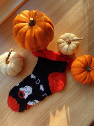 Spooky Season Halloween Socks 2 Versions Included