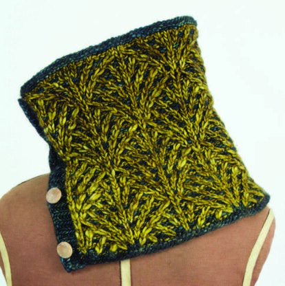 Deco Fans Cowl in Malabrigo Mecha - Downloadable PDF